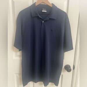 Nike Golf Dri Fit Men's Dark Blue Polo Shirt, Size XL